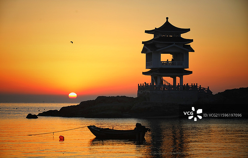 日出 摄于兴城海滨图片素材