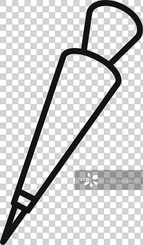 糕点袋图标，黑线稿图片素材