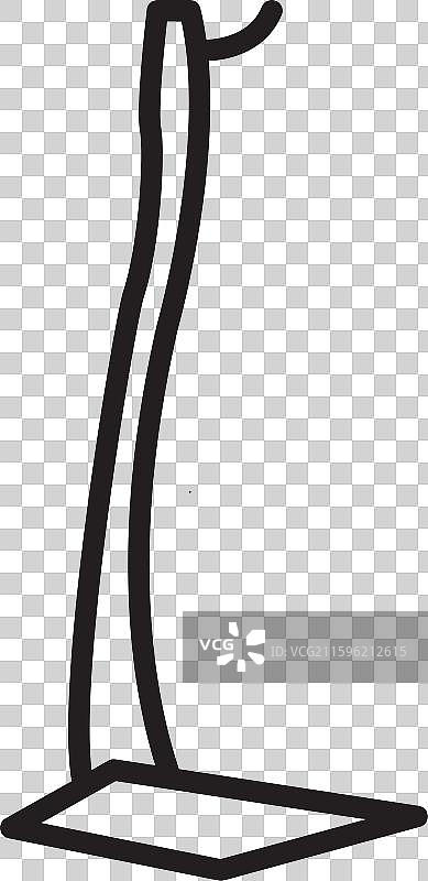 小提琴琴架图标，黑色线条艺术图片素材