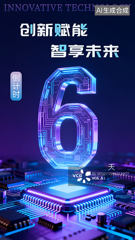 【AI数字艺术】科技发布会倒计时3D海报模板图片素材