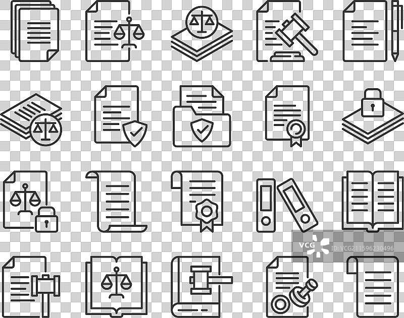 法律文件图标、法律表格和法律图片素材