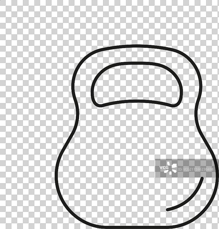 健身和运动壶铃轮廓图标图片素材