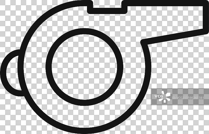 口哨图标轮廓黑色集合图片素材