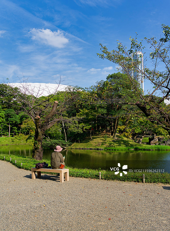 夏末的小石川后乐园-日本传统庭院图片素材