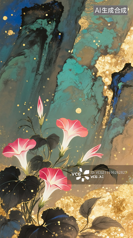 【AI数字艺术】牵牛花插画图片素材