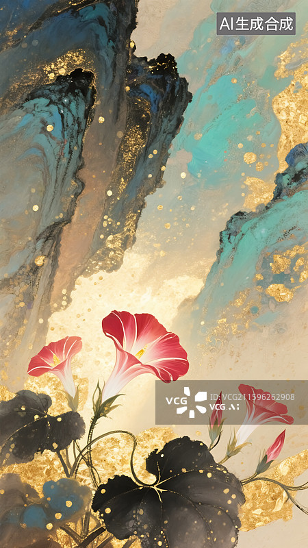 【AI数字艺术】牵牛花插画图片素材