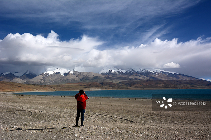 西藏阿里普兰玛旁雍错拉昂错及其周边风景图片素材