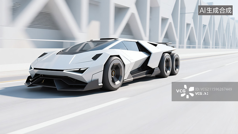 【AI数字艺术】未来跑车图片素材