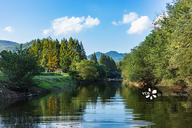 浙江湖州安吉小杭坑风景图片素材