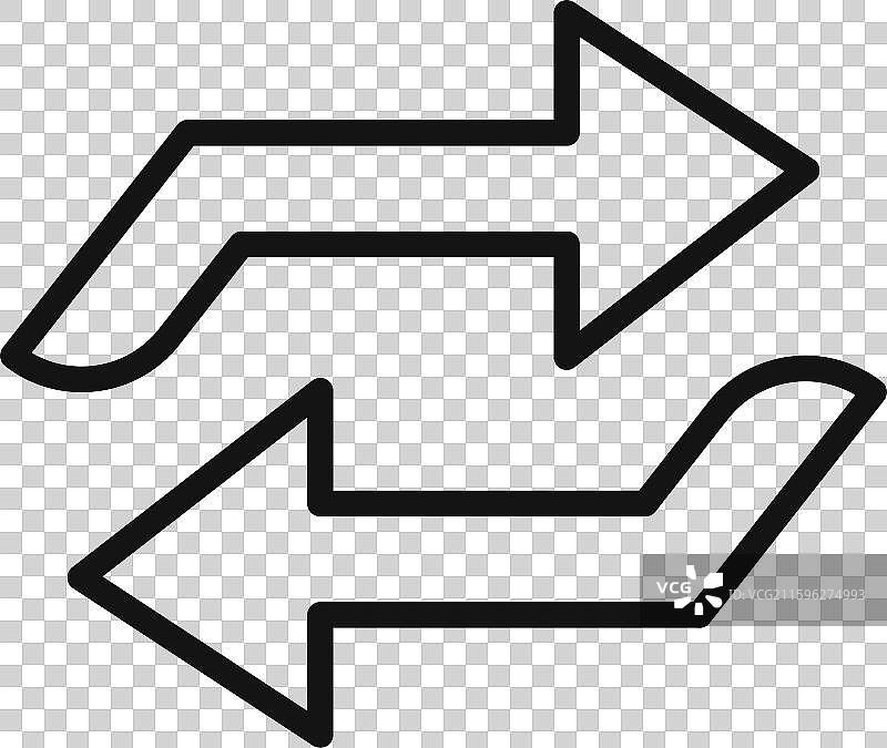 交换图标大纲集合（黑色）图片素材