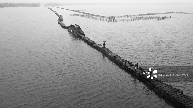 昂桑湖古纤道图片素材