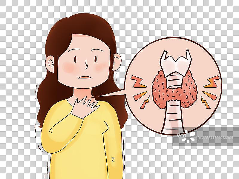 女人得了甲状腺疾病图片素材