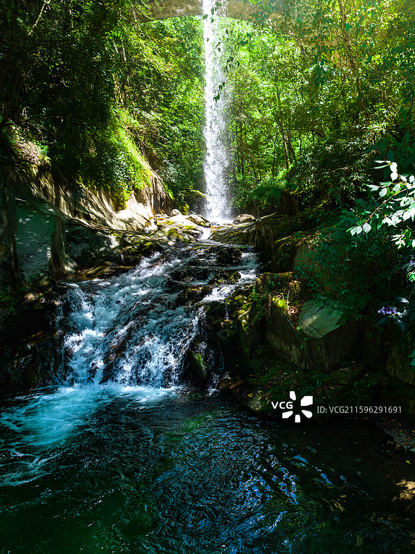航拍四川广元唐家河森林公园自然风光图片素材