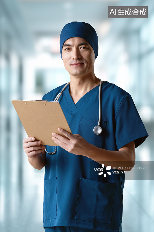 【AI数字艺术】医生肖像图片素材