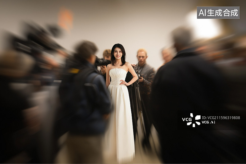 【AI数字艺术】艺人走秀瞬间图片素材