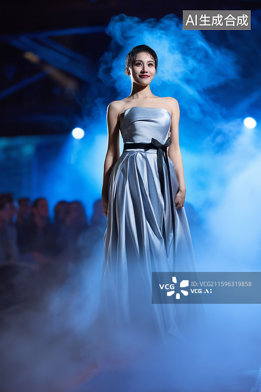 【AI数字艺术】红毯上的优雅女艺人图片素材