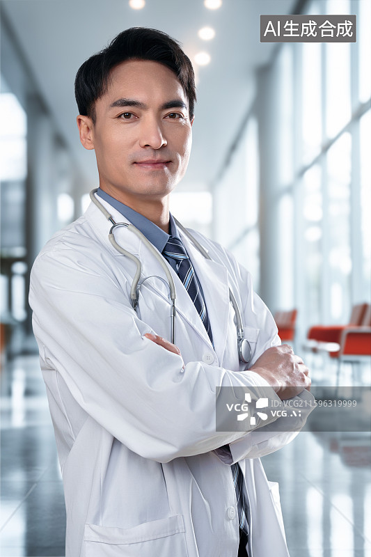 【AI数字艺术】医生肖像照图片素材