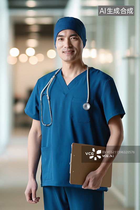 【AI数字艺术】医生肖像图片素材