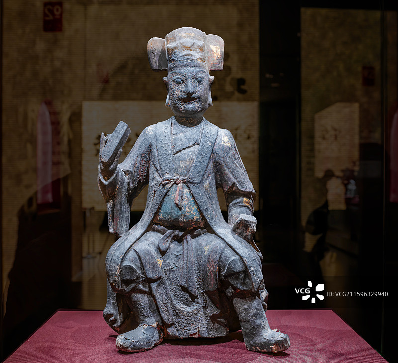 湖南省博物院藏明嘉靖四十三年文物老外祖谢法像图片素材