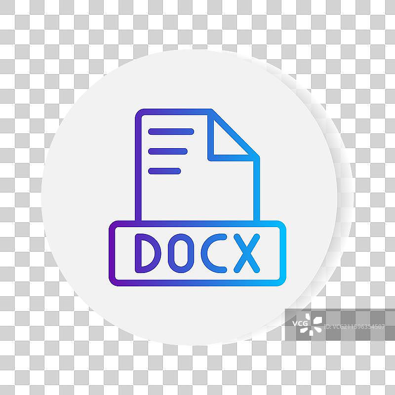 渐变效果的docx文档格式文件图标图片素材