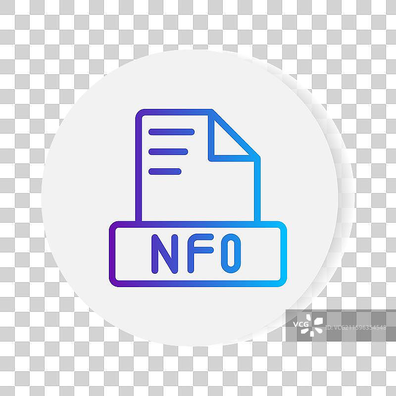 nfo文件格式图标，带渐变效果图片素材