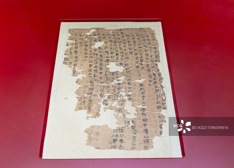 湖南省博物院藏西汉文物帛画《五十二病方》图片素材