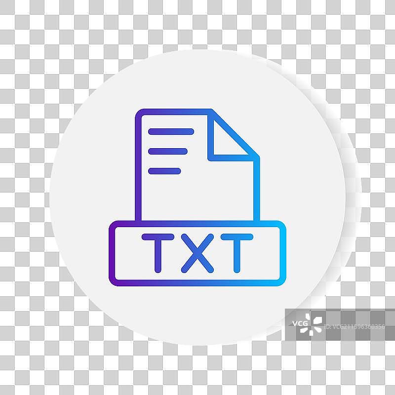 渐变色设计的文本文档格式文件图标图片素材