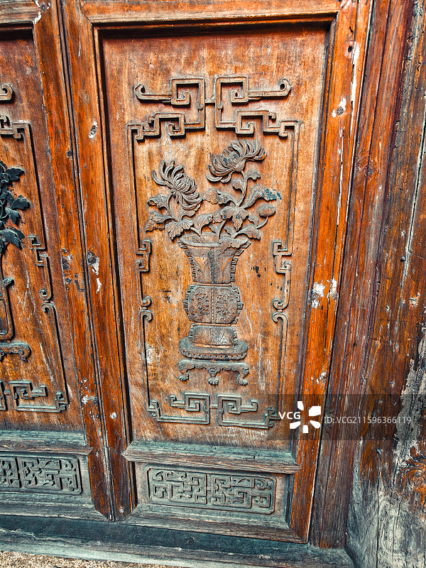 安徽绩溪龙川胡氏宗祠木雕花图片素材