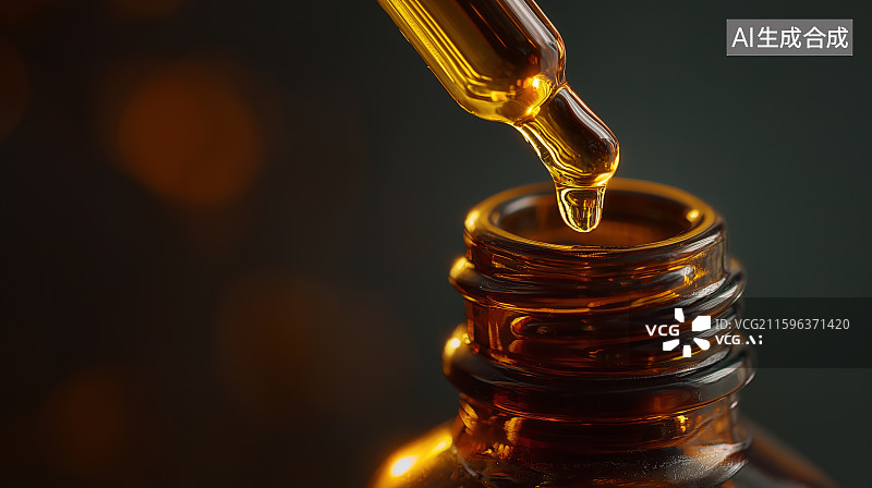 【AI数字艺术】精油滴瓶特写图片素材