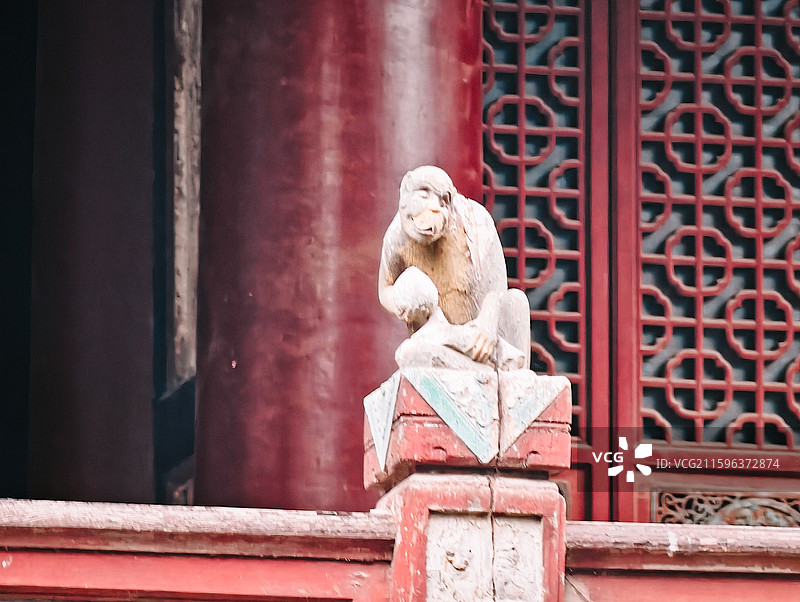 安徽亳州花戏楼石雕兽细节图片素材