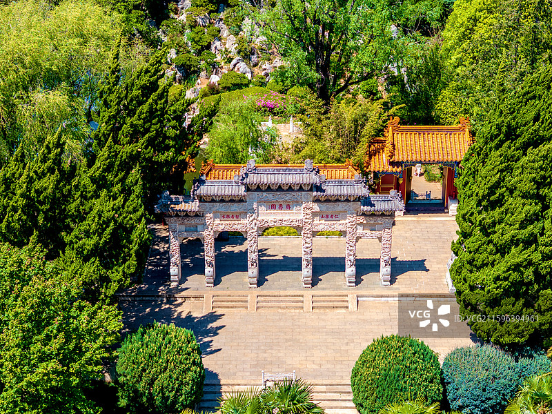 中国云南昆明世界园艺博览园航拍风光图片素材