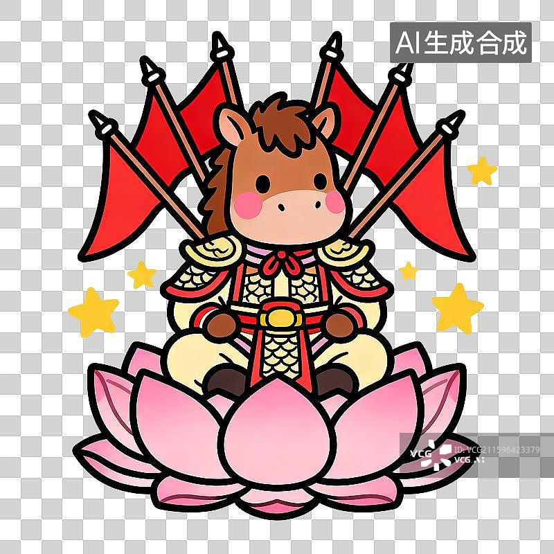【AI数字艺术】马年运势“玄学”祈福元素：骐开得胜图片素材