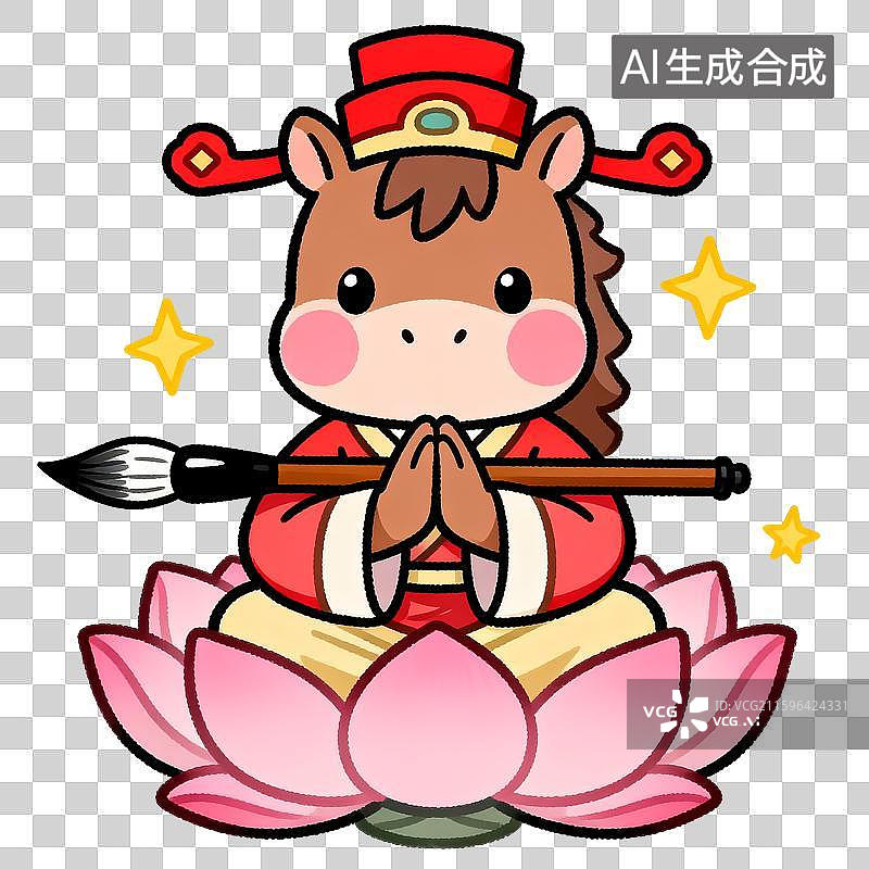 【AI数字艺术】马年考试“玄学”祈福元素：逢考必过图片素材