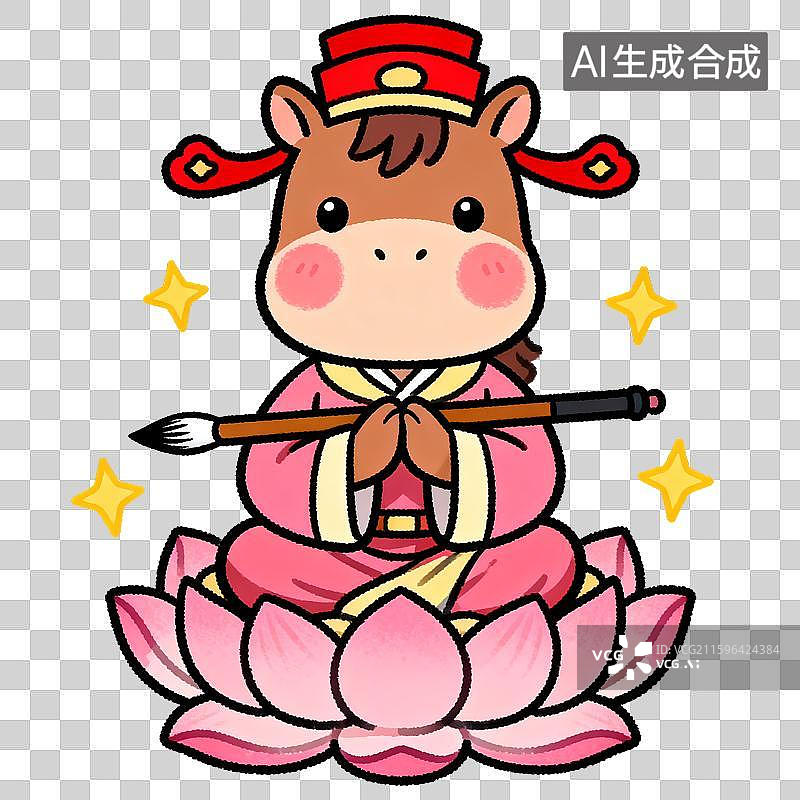 【AI数字艺术】马年考试“玄学”祈福元素：逢考必过图片素材