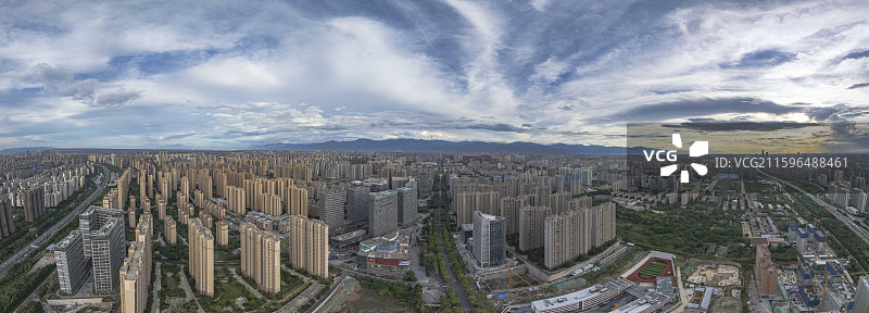 航拍西安南郊全景云图图片素材