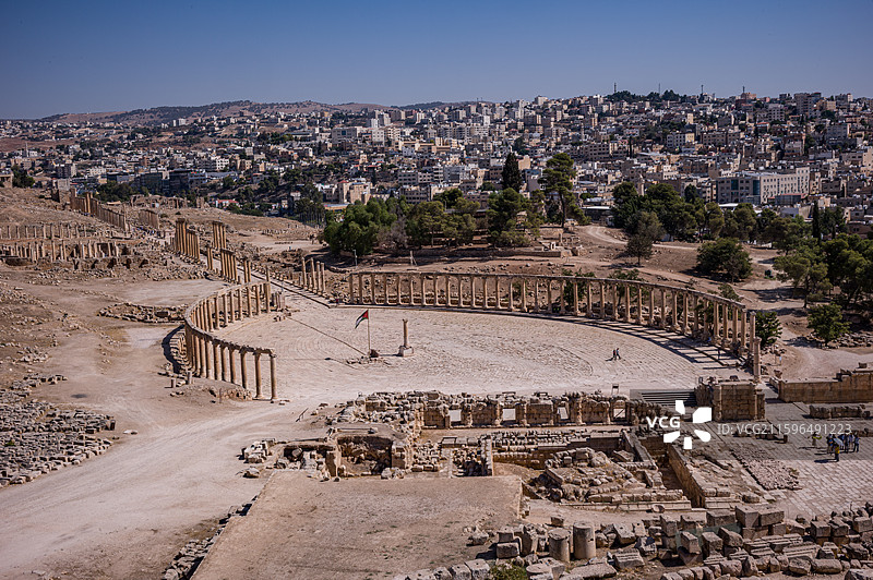 约旦杰拉什古城废墟图片素材