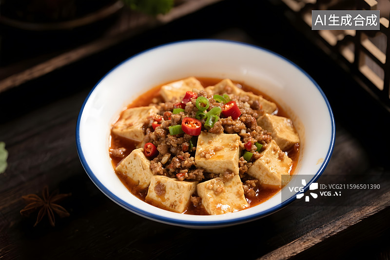 【AI数字艺术】川味麻婆豆腐图片素材