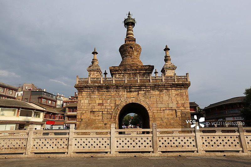 云南省昆明市官渡古镇妙湛寺金刚塔图片素材