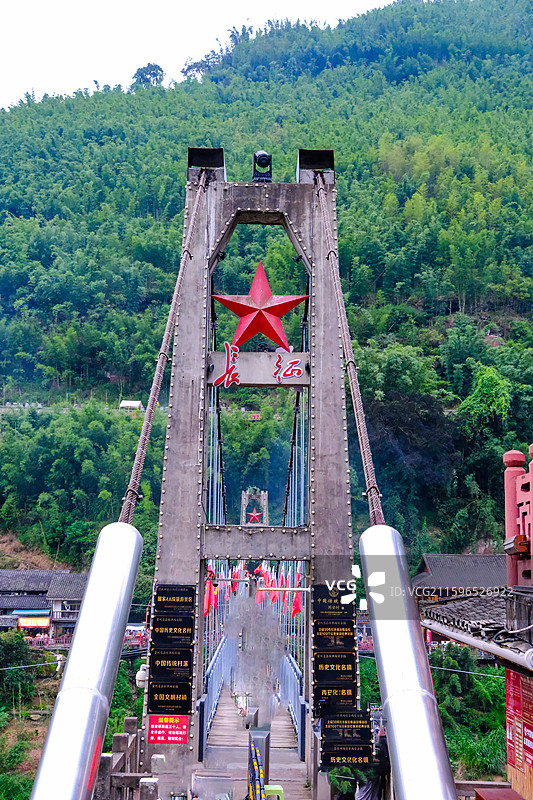 中国贵州遵义赤水市丙安古镇风光，红色丙安 ，丙安红军桥，丙安红军渡口图片素材