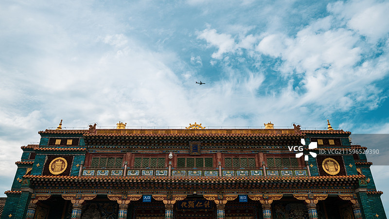 呼和浩特席力图召小召寺特色建筑外观图片素材