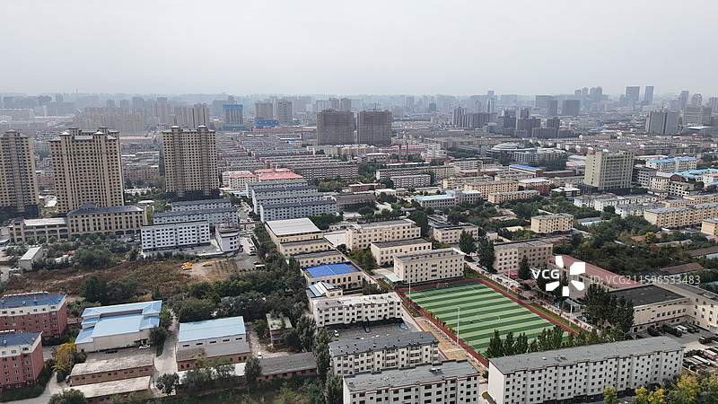 呼和浩特新城区阿尔泰游乐园附近城市风光图片素材