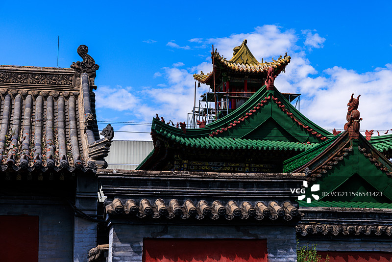 蒙古国乌兰巴托市博格多汗宫二进院主殿图片素材