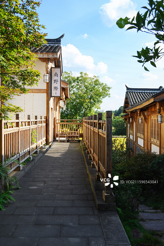 成都官塘新村乡村街道风光图片素材