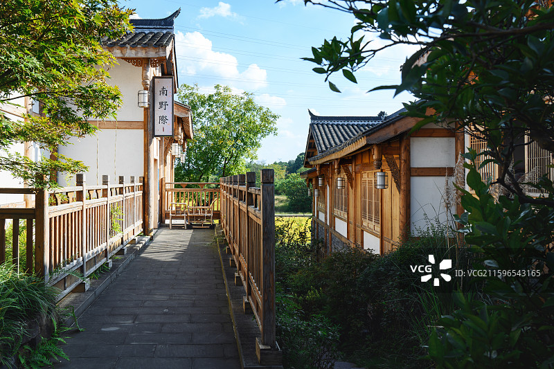 成都官塘新村乡村街道风光图片素材