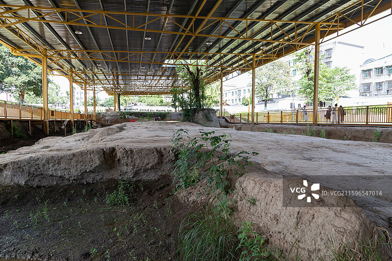 成都青白江区城厢古城汉晋新都城西城墙遗址图片素材