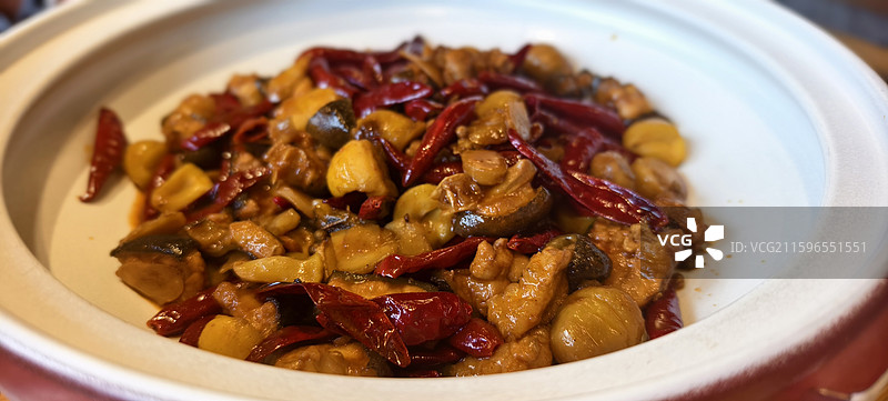 湖南张家界特色美食姜辣娃娃鱼图片素材