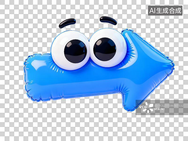 【AI数字艺术】箭头充气膨胀风三维元素图片素材