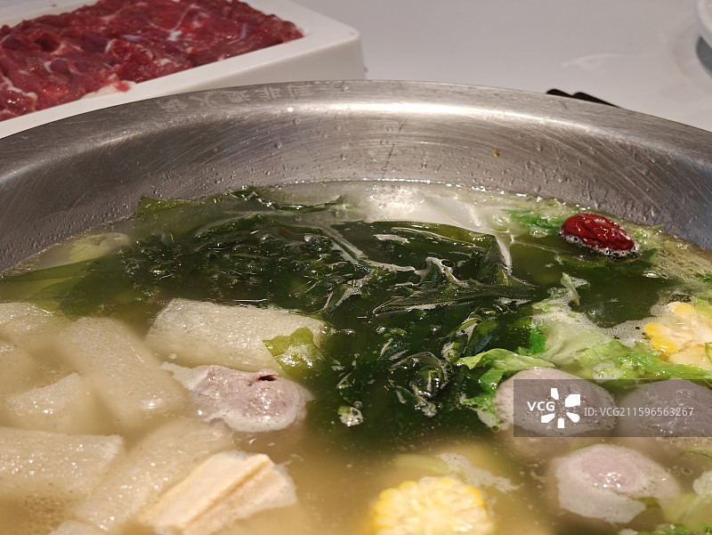 新鲜潮汕牛肉火锅图片素材