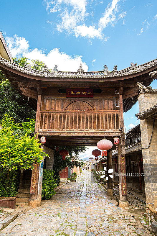 中国云南省大理白族自治州祥云县云南驿景区图片素材