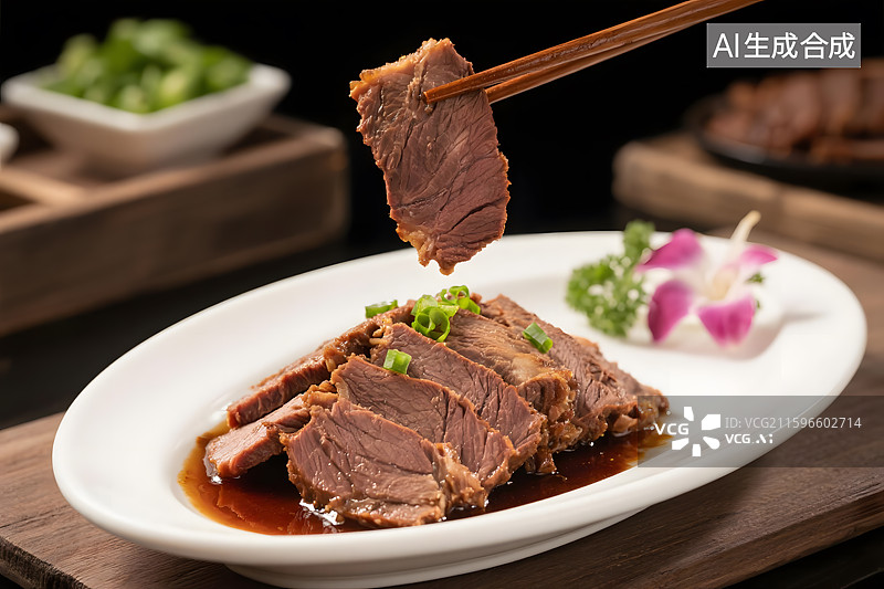 【AI数字艺术】卤牛肉酱牛肉图片素材